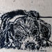 Poppyy's rest - Linocut relief print by Sharon Low