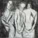 Three figures (black ink) - drypoint print by Sharon Low